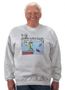 Dad leaf raking sweatshirt front