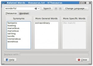 KThesaurus at work.