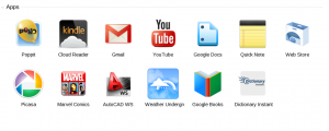 Some Chrome apps that are installed in my Chromium browser.