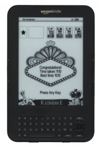 I won!  My Kindle displays a recent Solitaire win.