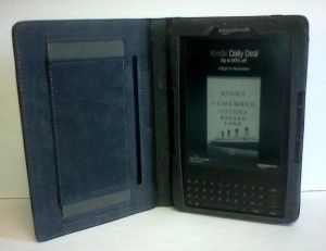 My Kindle housed in its new Mareware cover.